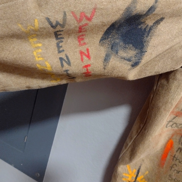 Men's  Custom Hand Painted/ Graffiti Prison Issued Jacket - Picture 11 of 12